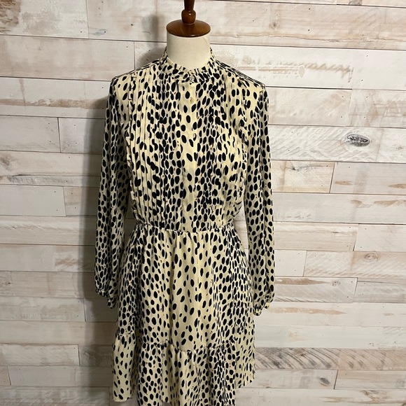 NWOT J.Crew ruffle neck dress size 0 - Picture 2 of 10